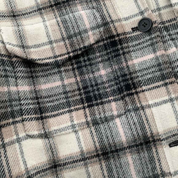 🔥❤️🔥MAJE Gavinima check-print Plaid Wool Blend Shirt Jacket size S🔥❤️🔥 - Picture 14 of 14